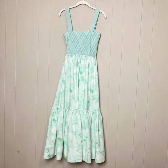 Tanya Taylor Gianna Maxi Dress XS mint green tie‎ dye - Picture 6 of 15